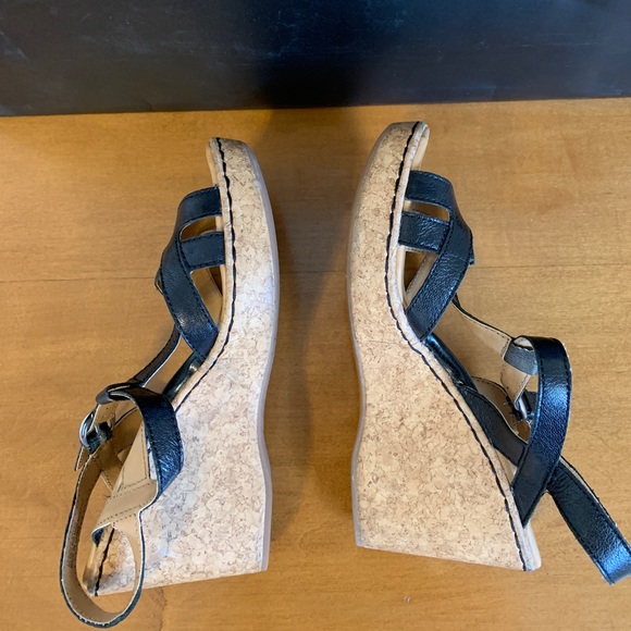 Boc wedge sandals Leather platform heel - Picture 9 of 16